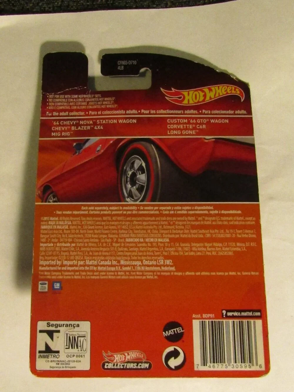 2015 REDLINE SERIES NEW ON CARD 64 Chevy Nova Station Wheel HOTWHEELS